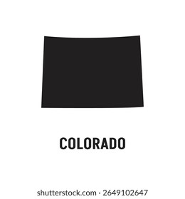 Colorado vector map silhouette. High detailed illustration. United state of America country