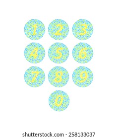 color-blind numbers illusion vector