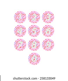 color-blind numbers illusion vector