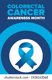 Colorectal Cancer Awareness Month Celebrate Annual Stock Vector ...