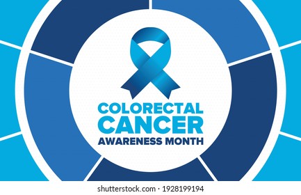 Colorectal Cancer Awareness Month Celebrate Annual Stock Vector ...