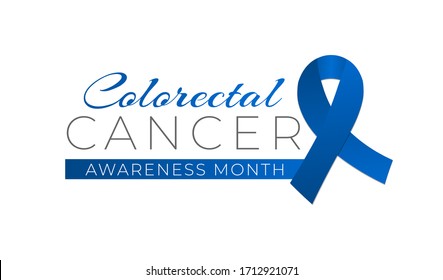 Colorectal Cancer Awareness Month Isolated Logo Stock Vector (Royalty ...