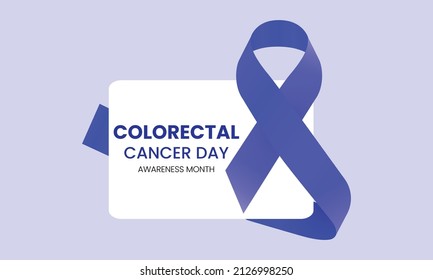 colorectal cancer day ribbon. colorectal cancer awareness month