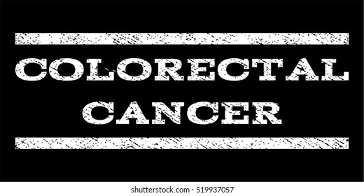 Colorectal Cancer watermark stamp. Text caption between horizontal parallel lines with grunge design style. Rubber seal stamp with scratched texture.