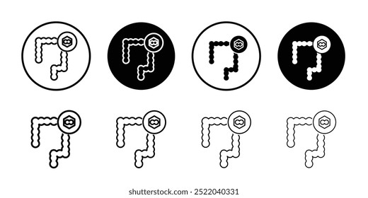 colorectral cancer icon thin line vector illustration