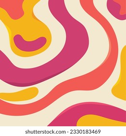 Papel de fondo de fondo de color de los años 70 Vector