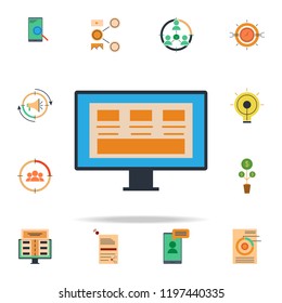 colored above the folder above icon. marketing icons universal set for web and mobile
