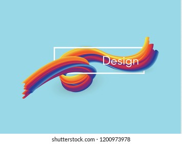 Colored abstract background or acrylic paint element for presentations, flyers, flyers, postcards and posters. Beautiful color line for design. Vector illustration.