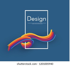 Colored abstract background or acrylic paint element for presentations, flyers, flyers, postcards and posters. Beautiful color line for design. Vector illustration.
