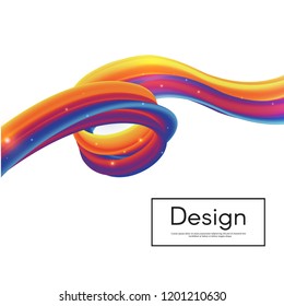Colored abstract background or acrylic paint element for presentations, flyers, flyers, postcards and posters. Beautiful color line for design. Vector illustration. 
