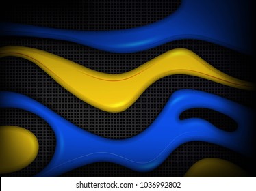 colored abstract background blue and yellow, colored fantasy