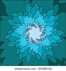 Colored abstract background. Monochrome mandala, spirograph. Meditation, hypnosis, yoga.