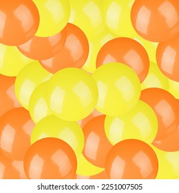 
Fondo abstracto de color. Globos naranja y amarillo.