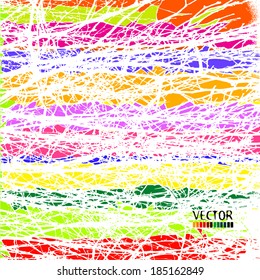 colored an abstract background from paint spots . Vector