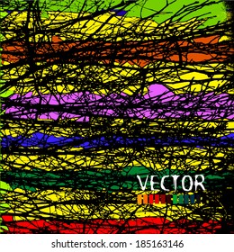 colored an abstract background from paint spots . Vector