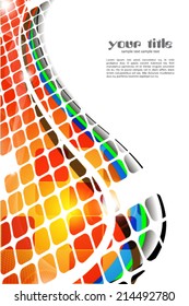 Colored abstract background with squares