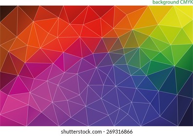 colored abstract background of the triangles