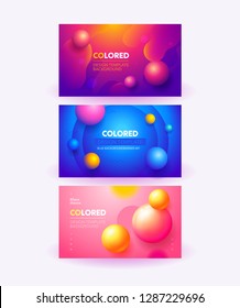 Colored abstract banner design. Liquid color set web banner design. Concept vector background poster. Vector art