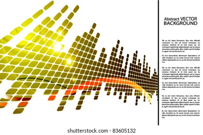 colored abstract banner with squares