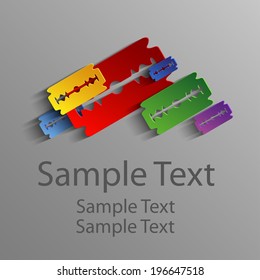 Colored abstract blade