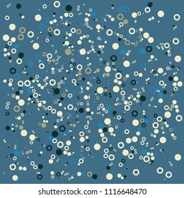 Colored abstract bubbles circle geometric flat pattern background