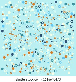 Colored abstract bubbles circle geometric flat pattern background