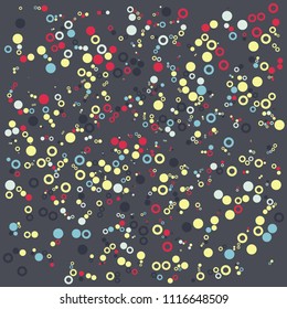 Colored abstract bubbles circle geometric flat pattern background