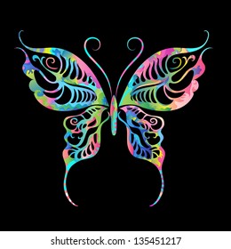 Colored abstract butterfly