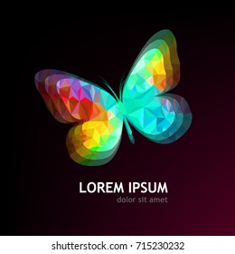 colored abstract butterfly. Vector