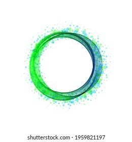 Colored abstract circle. Colored tinsel. Festive vector background