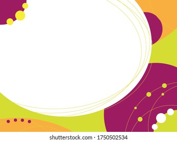 Colored abstract circles banner with place for text. 