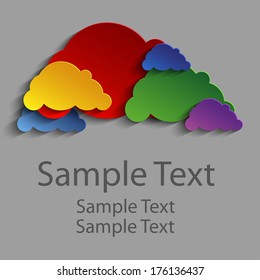 Colored abstract clouds