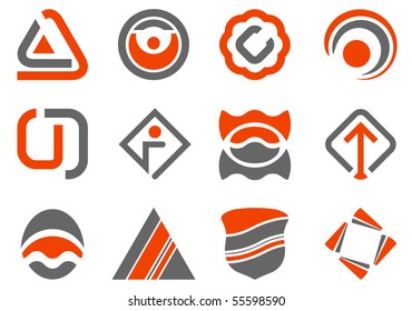 colored abstract design elements