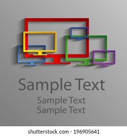 Colored abstract displays