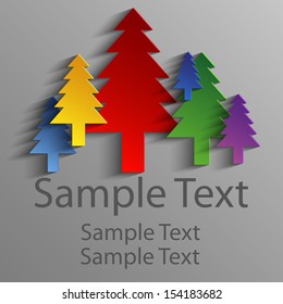 Colored abstract fir-tree
