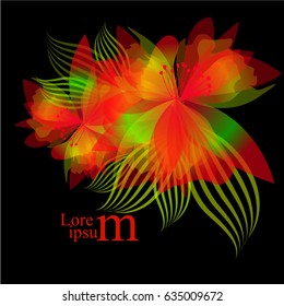 colored abstract flower. Vector