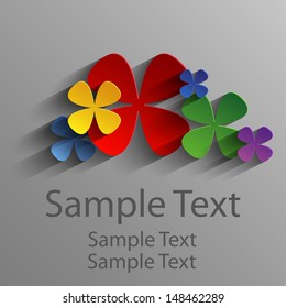 Colored abstract flowers
