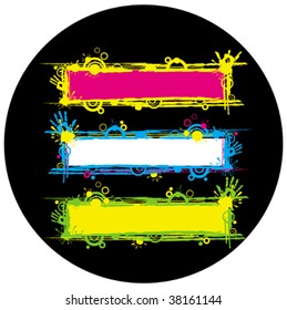 colored abstract frames