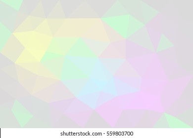 Colored abstract geometric background with mesh of triangles or rhombus. Mosaic style. Colorful template for your design. Polygonal background.