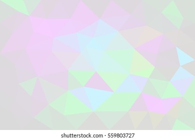 Colored abstract geometric background with mesh of triangles or rhombus. Mosaic style. Colorful template for your design. Polygonal background.