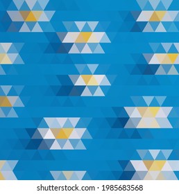 Banner geométrico abstracto de color con triángulo.