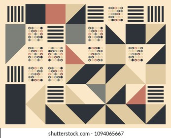 Colored abstract geometric flat pattern background