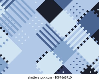 Colored abstract geometric flat pattern background. Geometric hipster patch