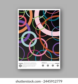 Colored abstract geometric pattern. A stylized template for a poster, billboard, interior design, T-shirt print. The idea of creative design