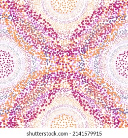 Colored Abstract geometric seamless pattern. Retro Seamless Pattern with Circles