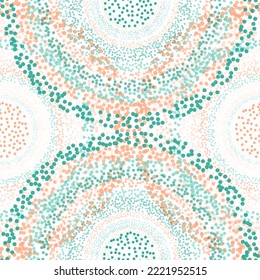 Colored Abstract geometric seamless pattern. Seamless round bubbles kids pattern in vector
