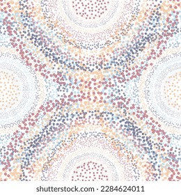 Colored Abstract geometric seamless pattern. Retro Seamless Pattern with Circles