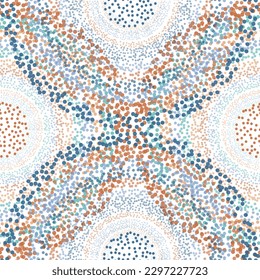 Colored Abstract geometric seamless pattern. Colorful Paint Stroke Grunge. Crayons pastel. 