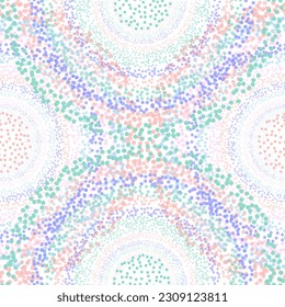 Colored Abstract geometric seamless pattern. Seamless round bubbles kids pattern in vector