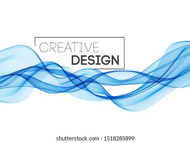 Colored abstract glowing waves. Poster with abstract bright waves.